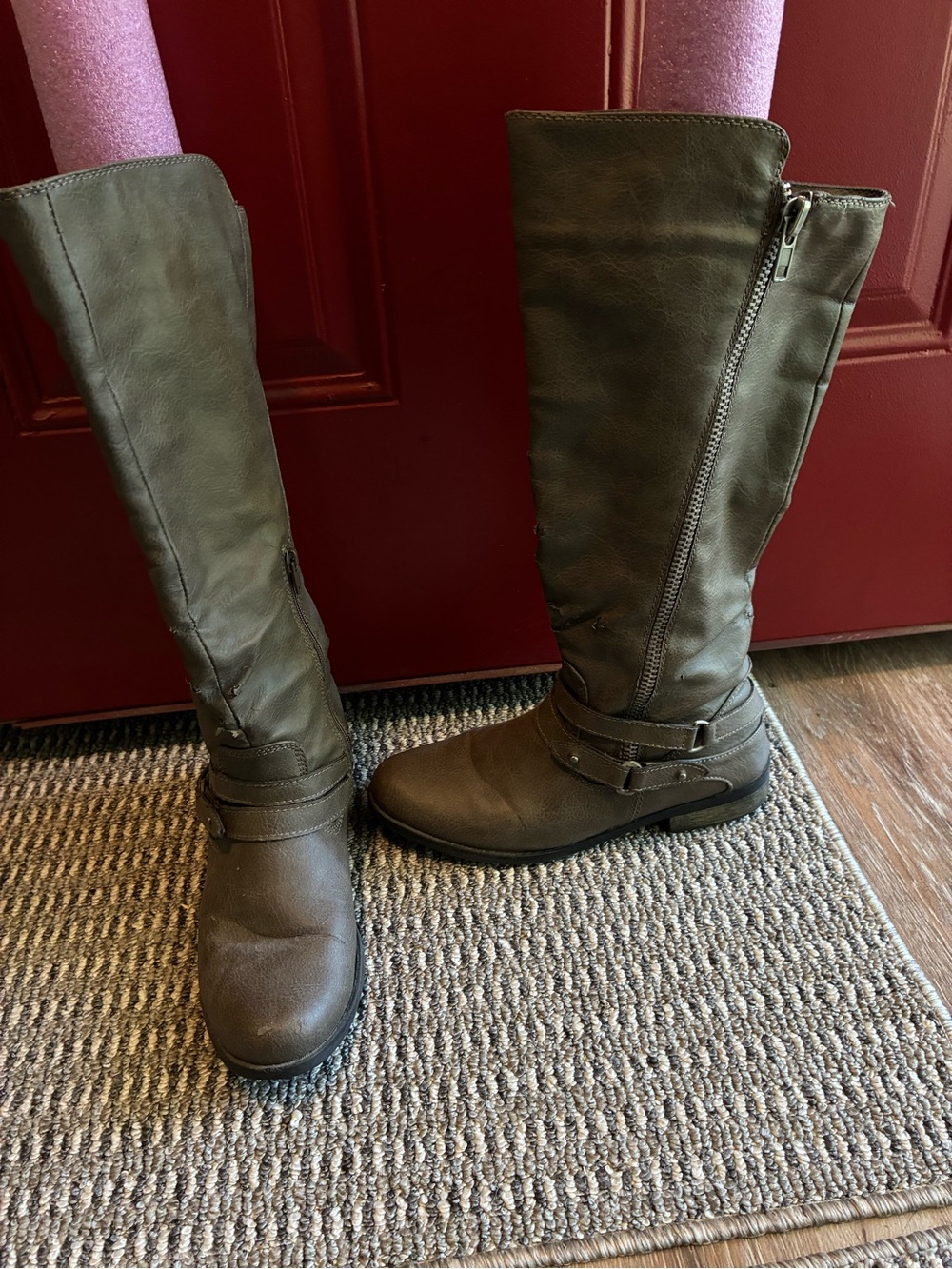 Rampage Tall Riding Boots in Olive Brown